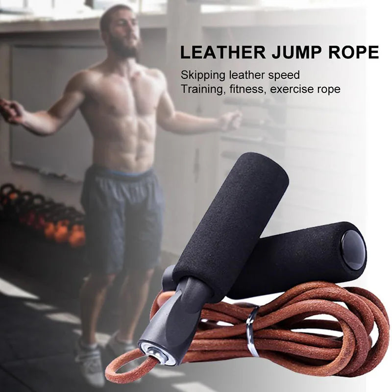 Adjustable Leather Jump Rope