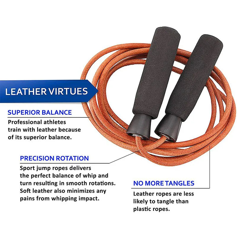 Adjustable Leather Jump Rope