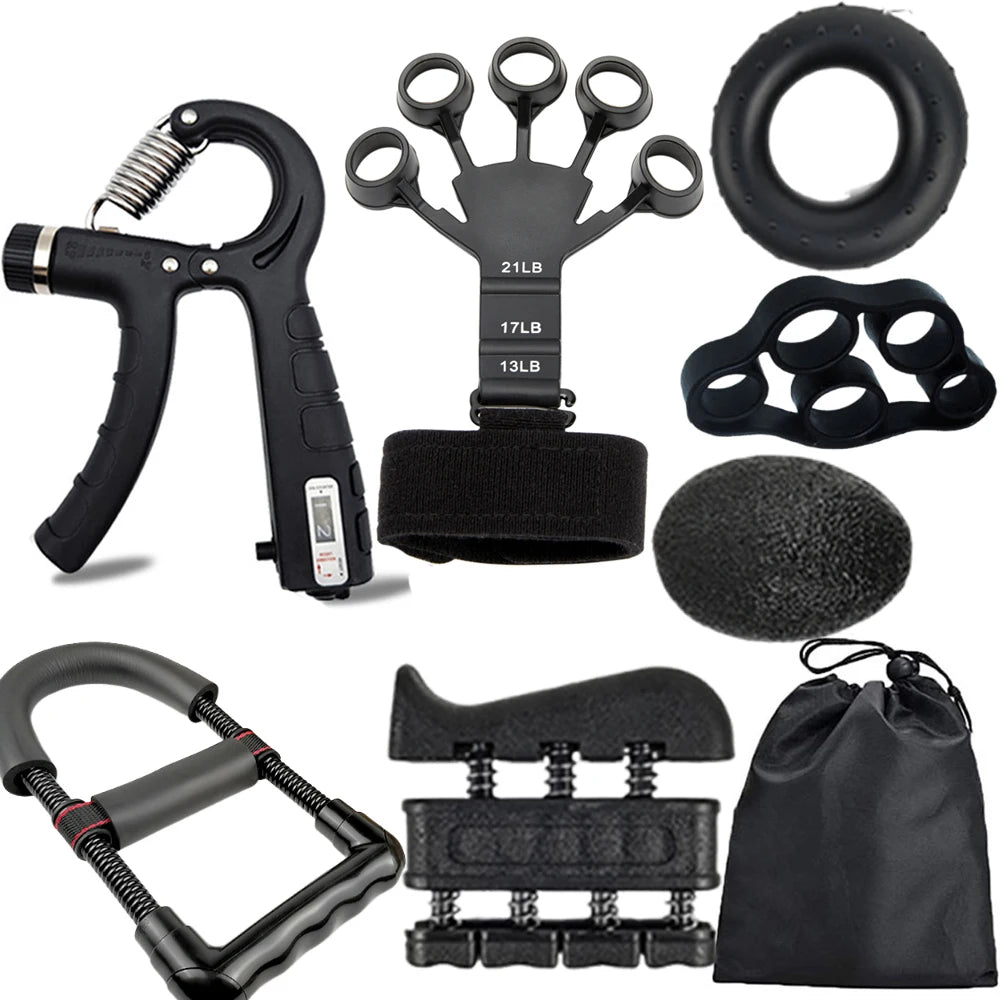 Adjustable Hand Grip Strengthener - Complete Training Kit