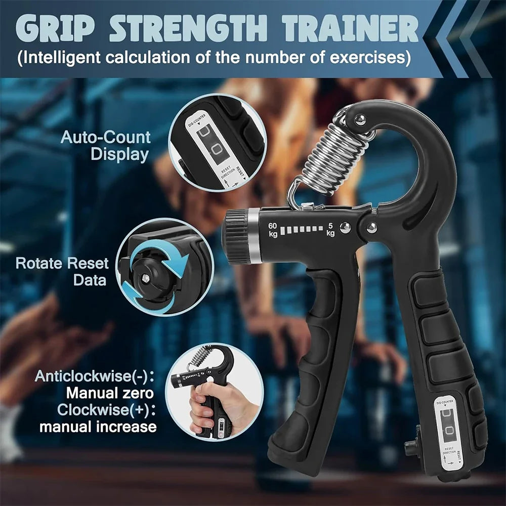 Adjustable Hand Grip Strengthener - Complete Training Kit