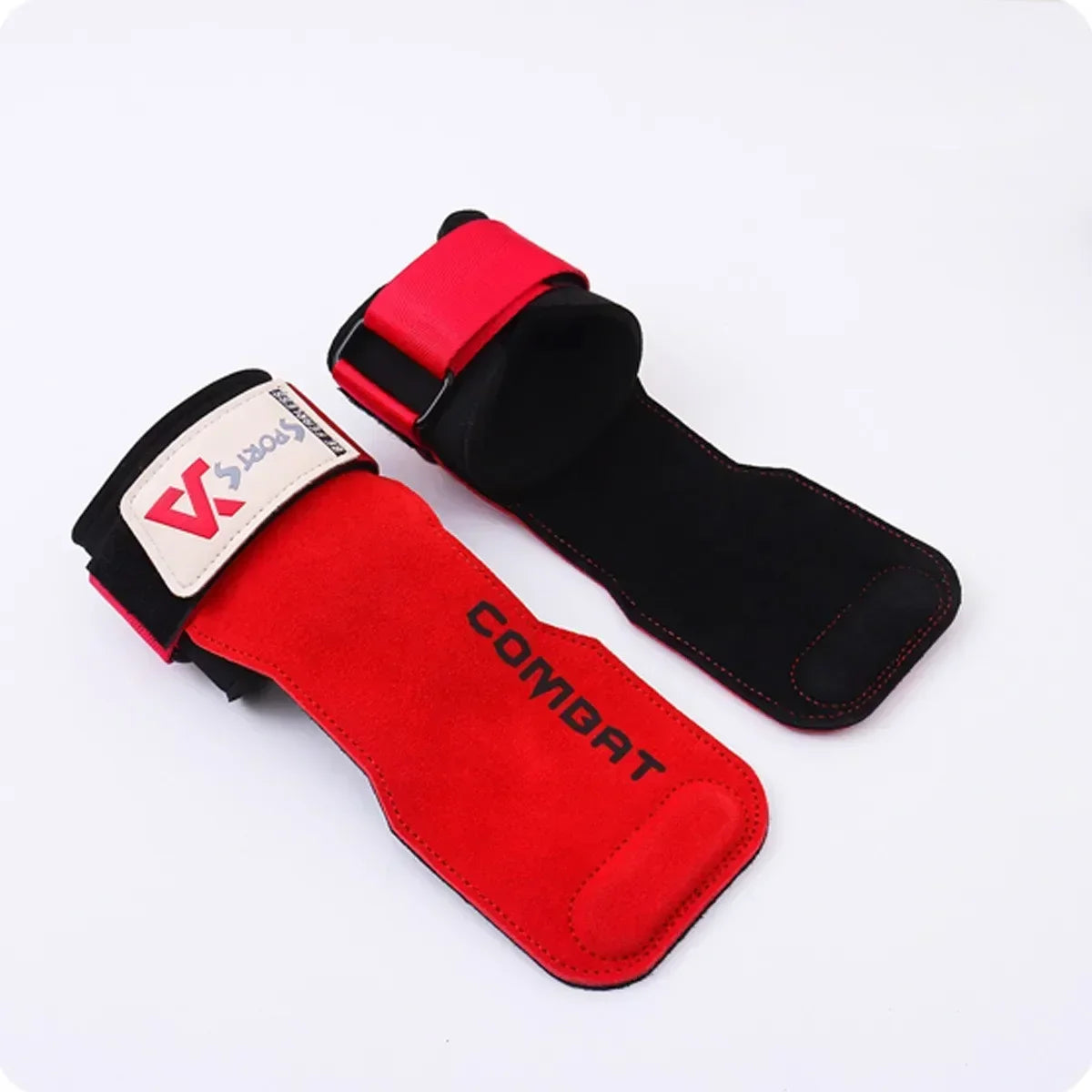 Professional Cowhide Gym Gloves - Anti-Slip Grip Pads