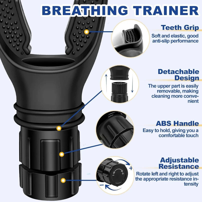 Lung Capacity Trainer - Adjustable Breathing Exerciser